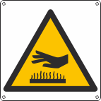 Pericolo superficie calda – Ustioni dita e mano