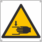 Pericolo di schiacciamento mani